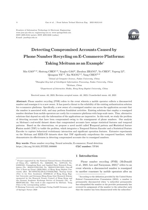 Detecting compromised accounts caused by phone number .